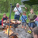 Ognisko - podczas wycieczki na Srebrną Górę ze Zwiedzakiem